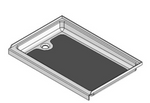 Specialty Recreation Shower Pan, 24 in x 36 in x 3.57 To 4.23 in, White - SP2436WL