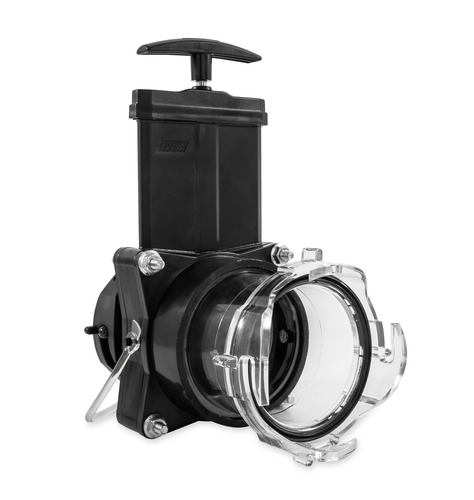 Camco Sewer Waste Valve, Replacement Waste Valve For RV Black Water System, 3 in Waste Valve, With 3-1/2 in Clear Extension - 39051