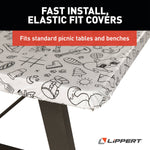Lippert Tablecloth, With Two Bench Covers And 4 Water-Based Colored Markers - 2023051696