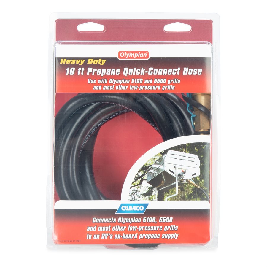 Camco Propane Hose, Replacement Hose For 5500 SS RV Grill, 10 ft Length - 57282