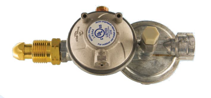 Cavagna Group Propane Regulator, Excess Flow POL (Prest-o-Lite) Inlet x 3/8 in Female NPT Outlet, 160000 BTU Per Hour - 52-A-490-0021