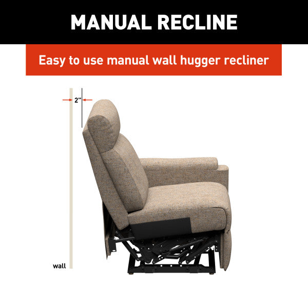 Lippert Chair, Heritage Theater Series, 27-1/2 in Width x 35 in Depth x 39 in Height Overall, 64 in Reclining Depth - 2024044112