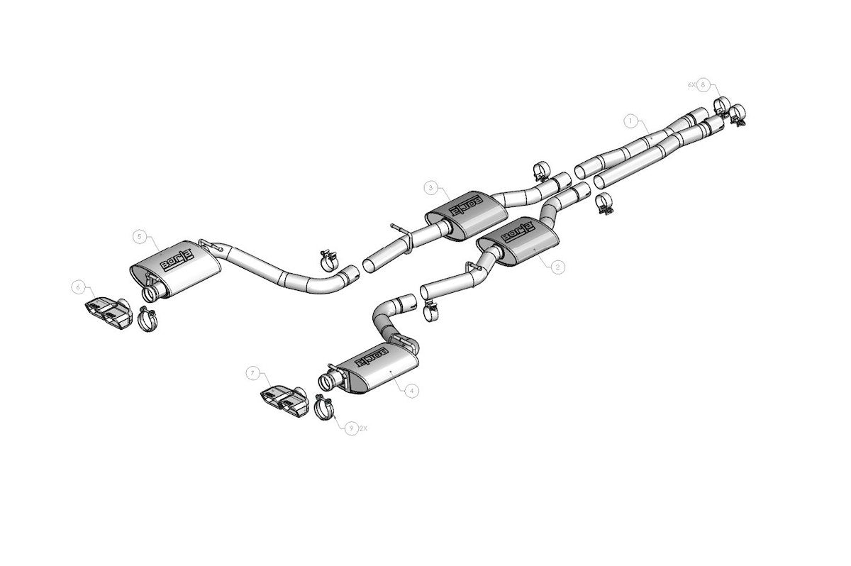 Borla Exhaust System Kit 140649 product image 2
