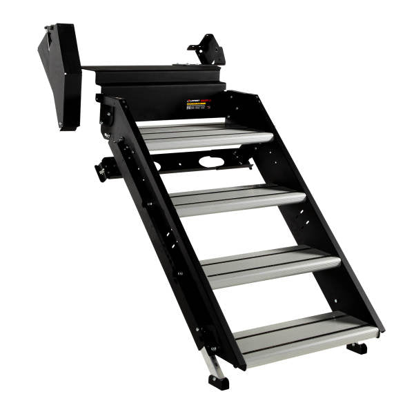Lippert Entry Step, Solid Step  4.0, 4 Manual Fold-Up Steps, 30 in Width x 8-1/2 in Depth - 2024057001