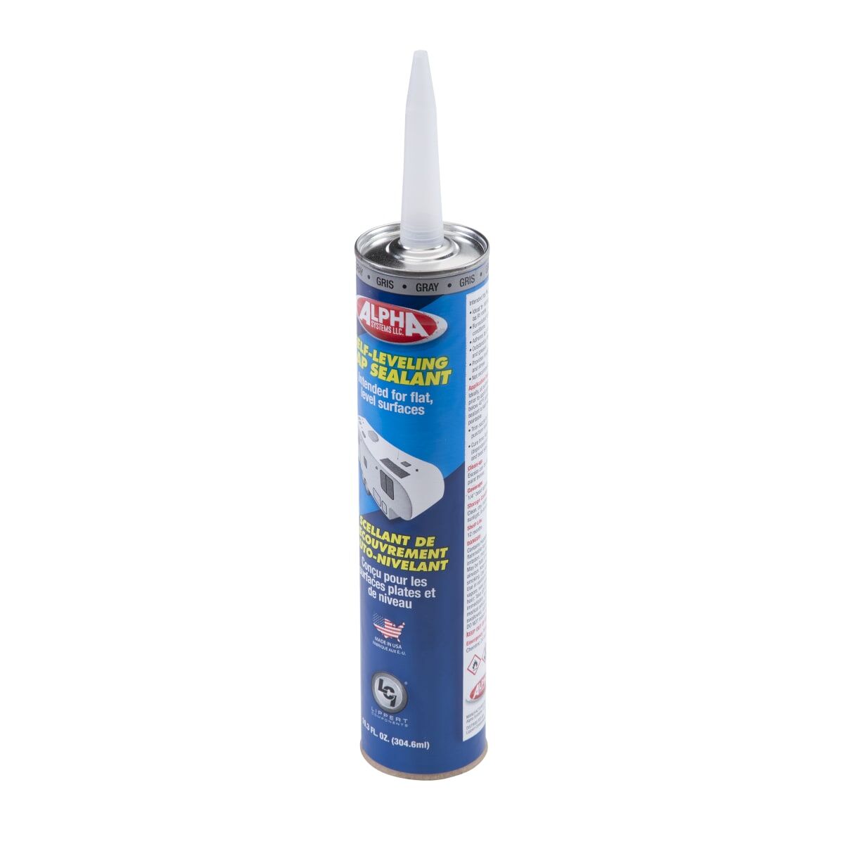 Lippert Caulk Sealant, 1021 Low VOC/Alpha Systems N102101TLCI, 10.3 oz Cartridge - 862147