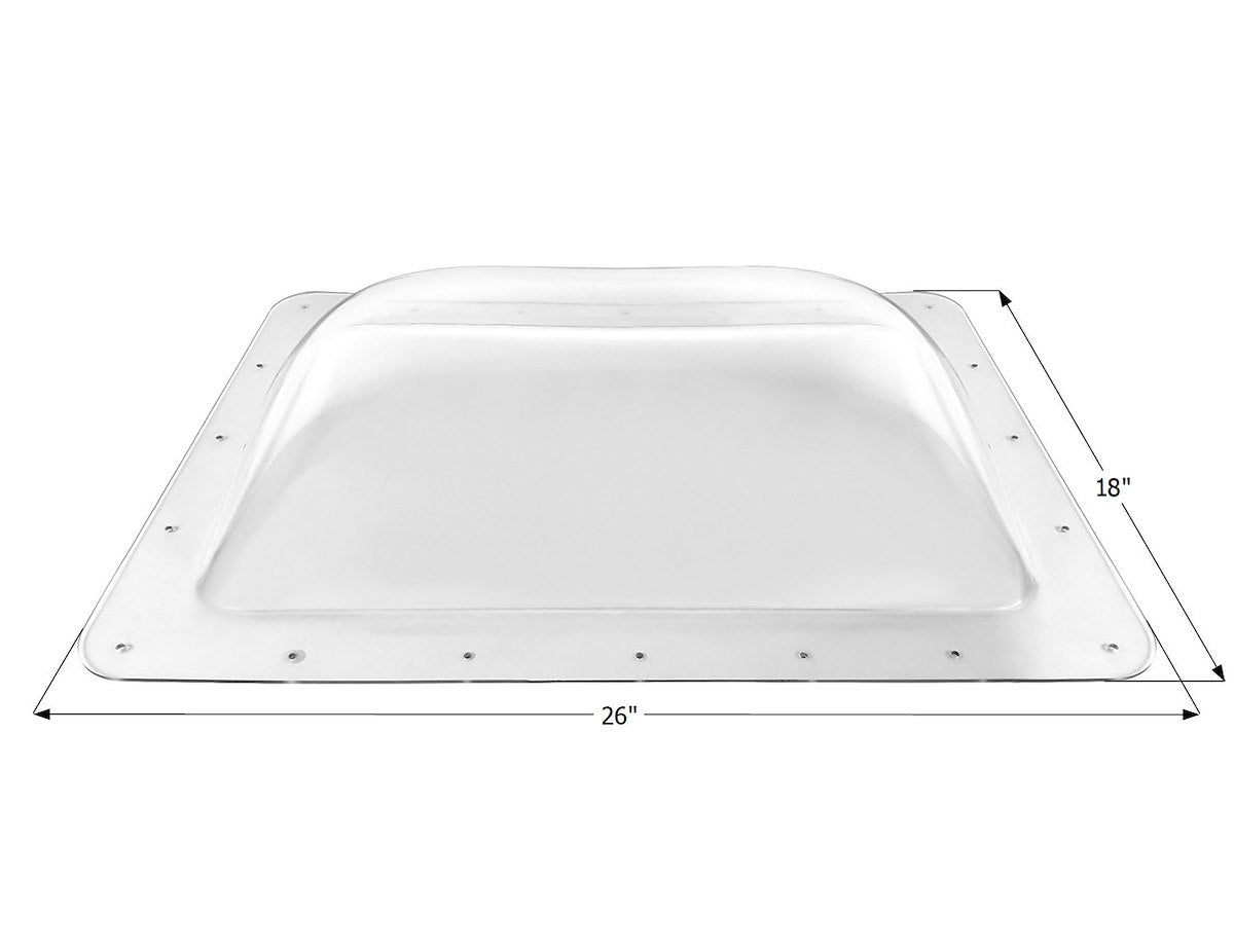Icon Skylight, 5 in High Bubble Type Dome, For 22 in Length x 14 in Width Opening, 26 in Length x 18 in Width Flange - 14147