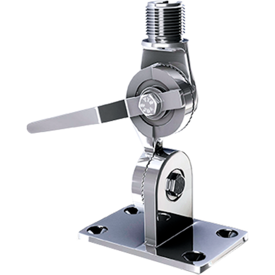 KJM Antenna Mount, Male 1 in-14 TPO Thread, Heavy Duty Stainless Steel - M101
