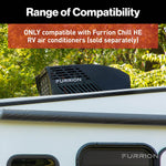 Furrion Wall Thermostat, Use With Furrion Chill  HE R32 Air Conditioners, LED Digital Readout, 12 V DC - FACW12ESZA2-BL-AM