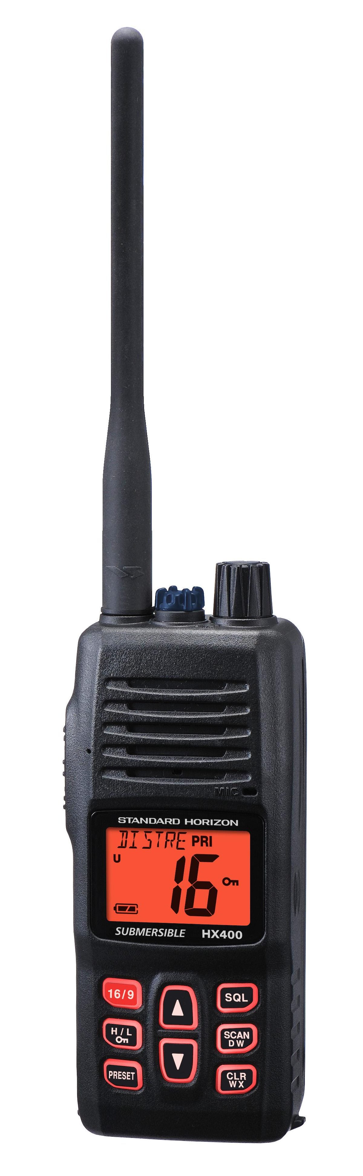 Standard Horizon VHF Radio, HX400IS, 5/1 Watts, Black - HX400IS