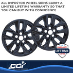 Coast2Coast Wheel Skin, 17 in, 10 Spokes, Gloss Black, Set Of 4 - IMP478BLK