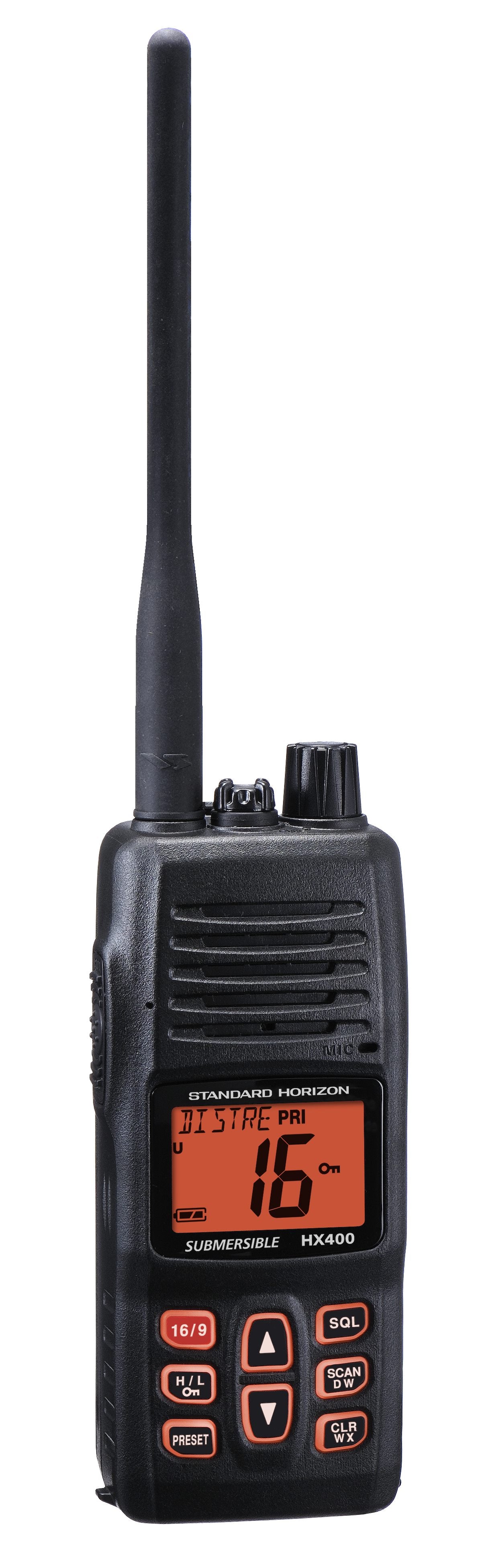 Standard Horizon VHF Radio, HX400, 5/1 Watts, Black - HX400
