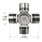 Dana - Spicer Universal Joint, Spicer Life Series, 1350 Design, 4 Smooth Round Bearings - 5-1350X