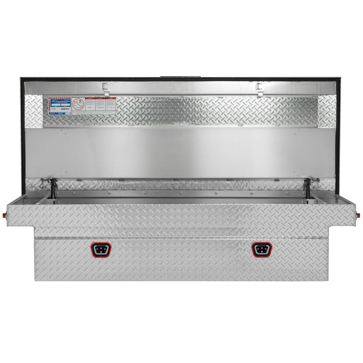 Weather Guard Tool Box, Aluminum, 27-1/2 in Length x 72 in Width x 18-1/2 in Height, 15.5 Cubic ft Capacity - 117-0-04