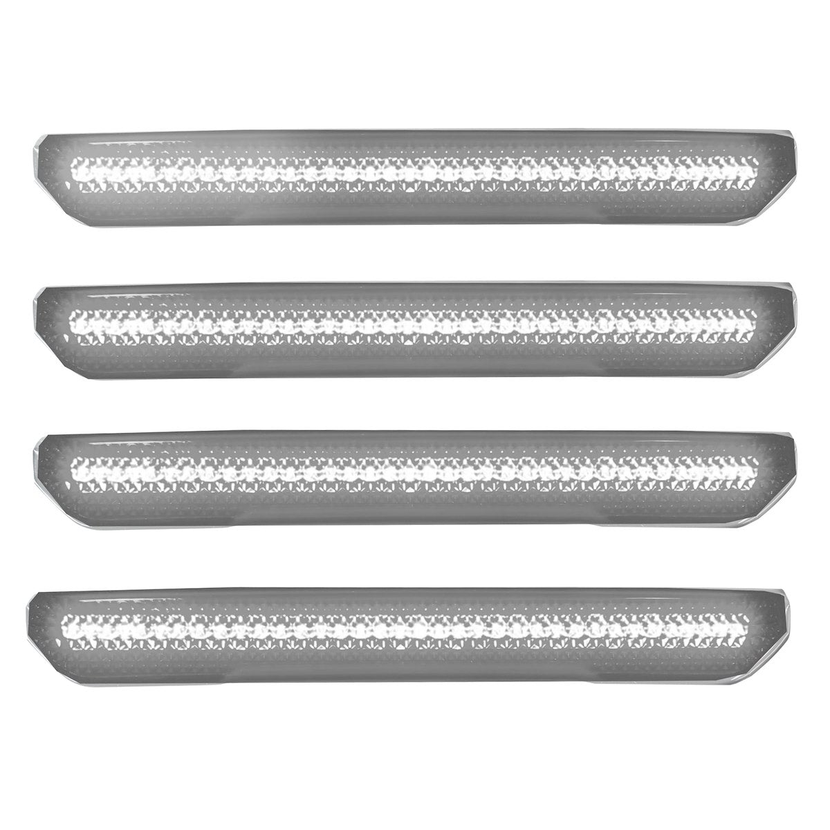 Recon Accessories Side Marker Light, Black Trim, LED, White Bulb, Set Of 4 - 264230WHBK