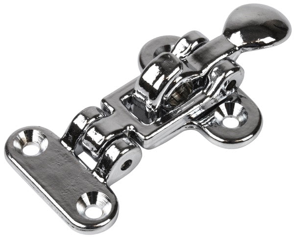 Sea Dog Door Latch Lock, Chrome Plated Brass, 4 in Length x 2 in Width x 15/16 in Depth - 222110-1