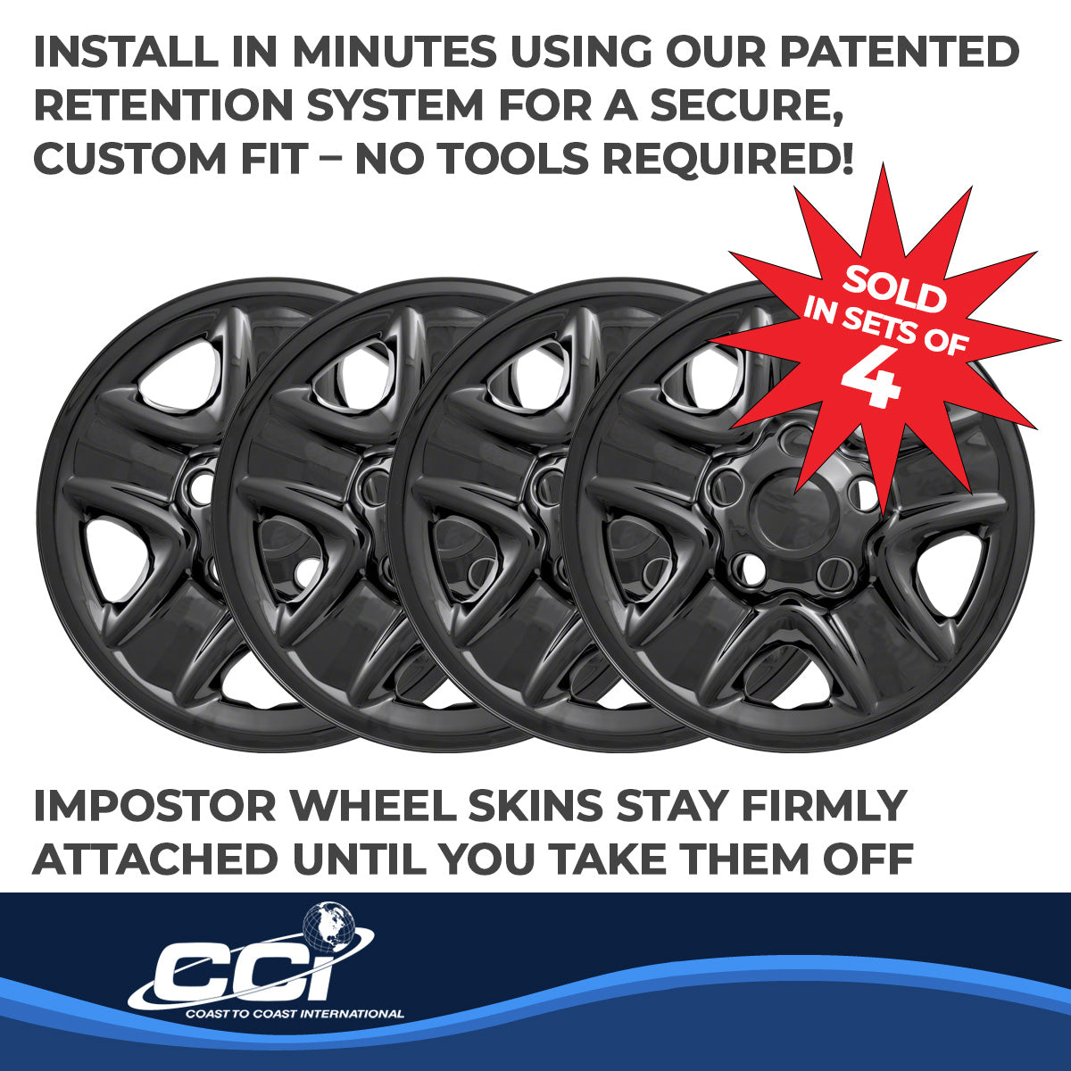 Coast2Coast Wheel Skins & Styled Wheel Covers IWCIMP77BLK product image 4
