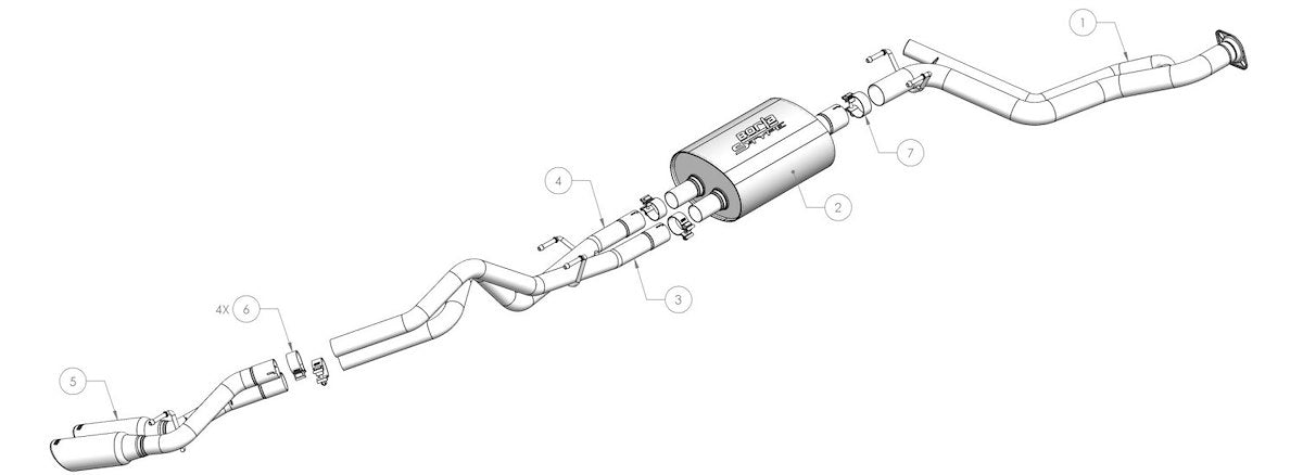Borla Exhaust System Kit 141006 product image 2
