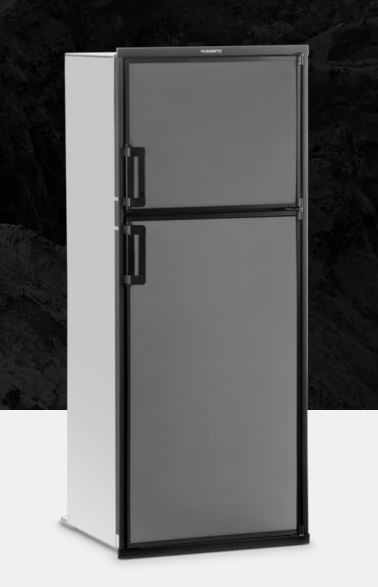 Dometic Refrigerator, Dual Compartment 2 Door Refrigerator With Freezer, 8 Cubic ft, 60-51/64 in Height x 24-7/8 in Width x 26 in Depth - DM2872RBF1
