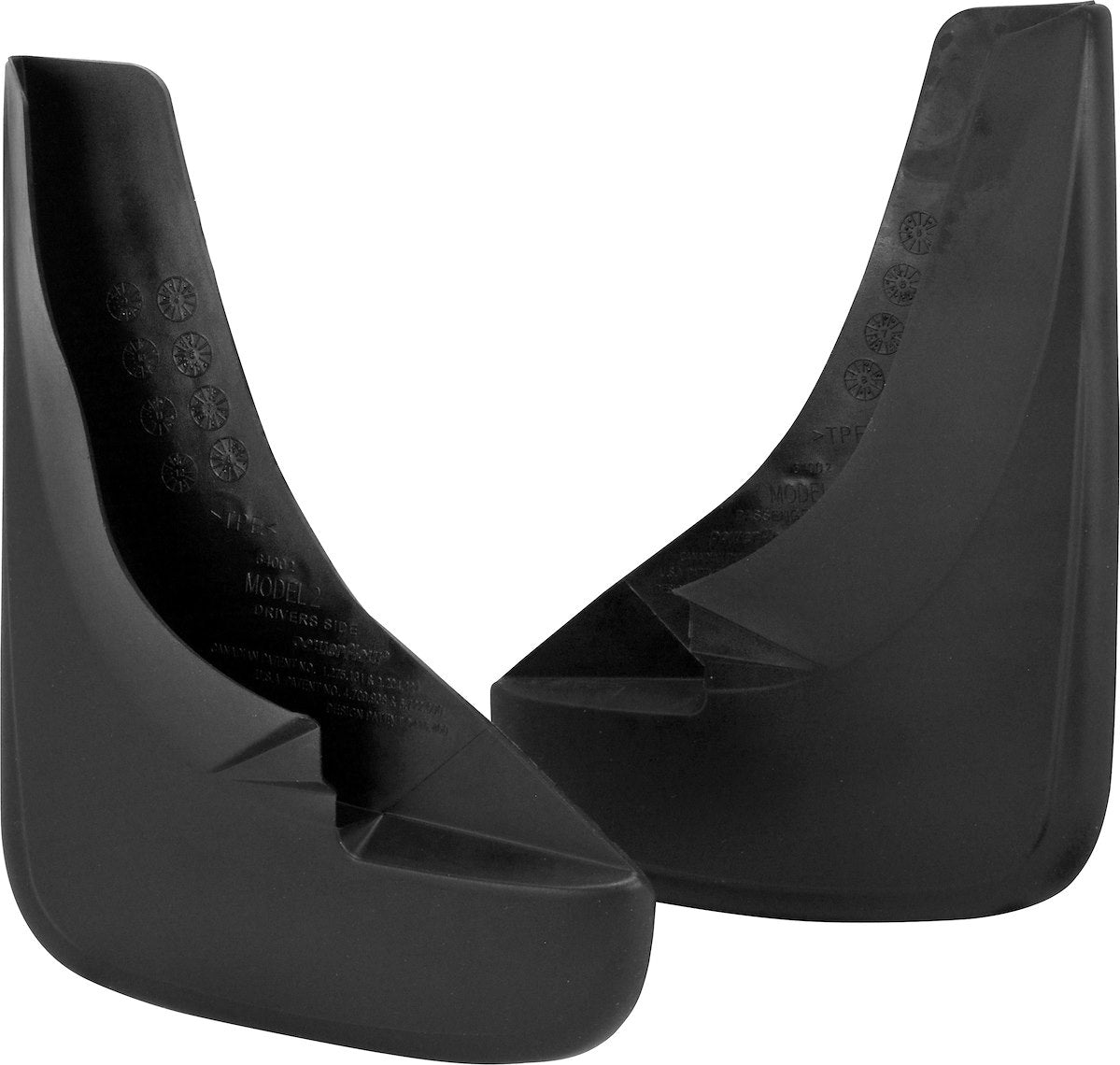Hopkins MFG Mud Flap, Contoured, Black, Set Of 2 - 6402