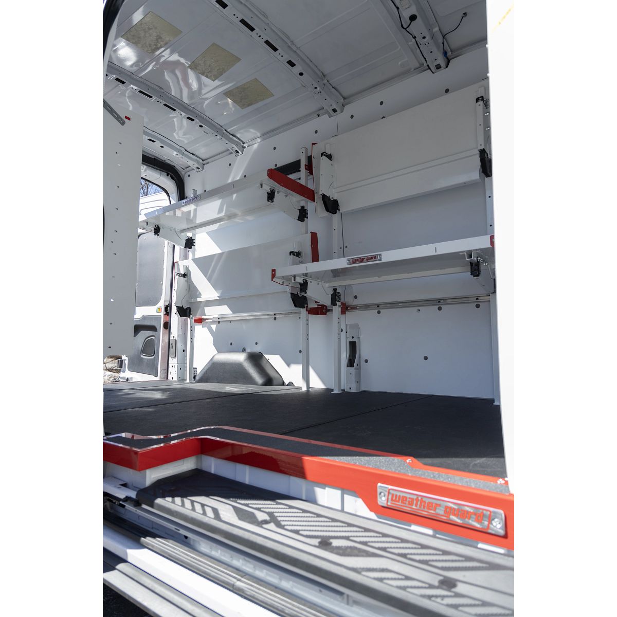 Weather Guard Cargo Area Liner, Black, Rubber With Aluminum Red Sills - RFFT48E-5-01
