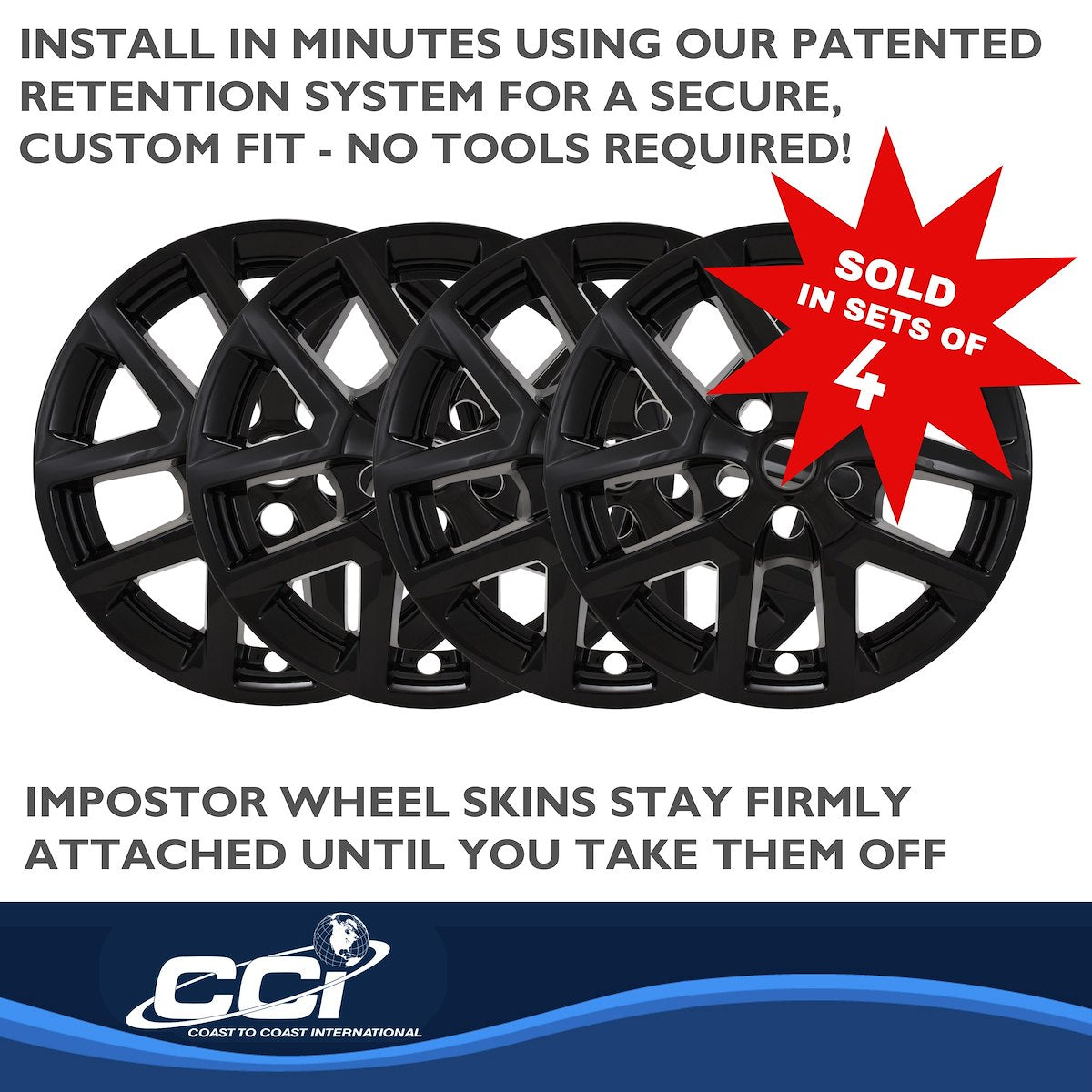Coast2Coast Wheel Skins & Styled Wheel Covers IWCIMP486BLK product image 5