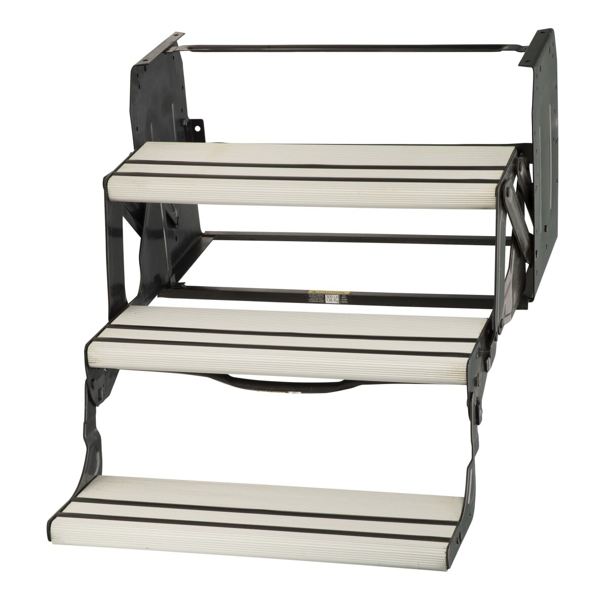 Lippert Entry Step, 3 Manual Folding Step, 24 in Width x 8-1/2 in Depth, With 9 in Rise - 432696
