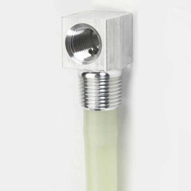 Moeller Marine Products Fuel Line Fitting, 3/8 in NPT Female x 1/4 in NPT Male, 24 in Tube, Aluminum - 033500-24