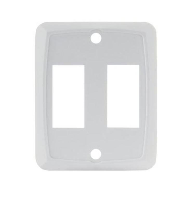 JR Products Multi Purpose Switch Faceplate, 1.125 in x 0.550 in (Switch Cutout), 2.750 in x 2.250 in (Outside Dimension), White - 12875