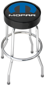 Plasticolor Stool, Round Black Vinyl Seat With Mopar Logo, 4 Steel Legs - 004784R01