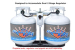 Flame King Propane Tank Rack, Holds Two 20 lb Gas Bottle, Steel - KT20MNT