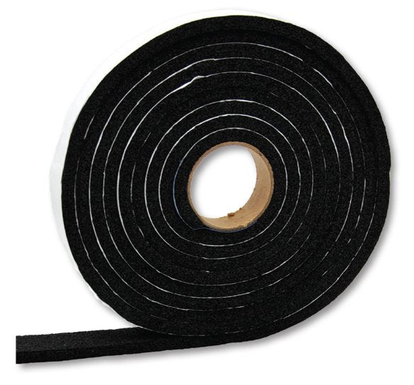 AP Products Multi Purpose Weather Stripping, 3/8 in Thickness x 3/4 in Width x 50 ft Length, Black - 018-383410