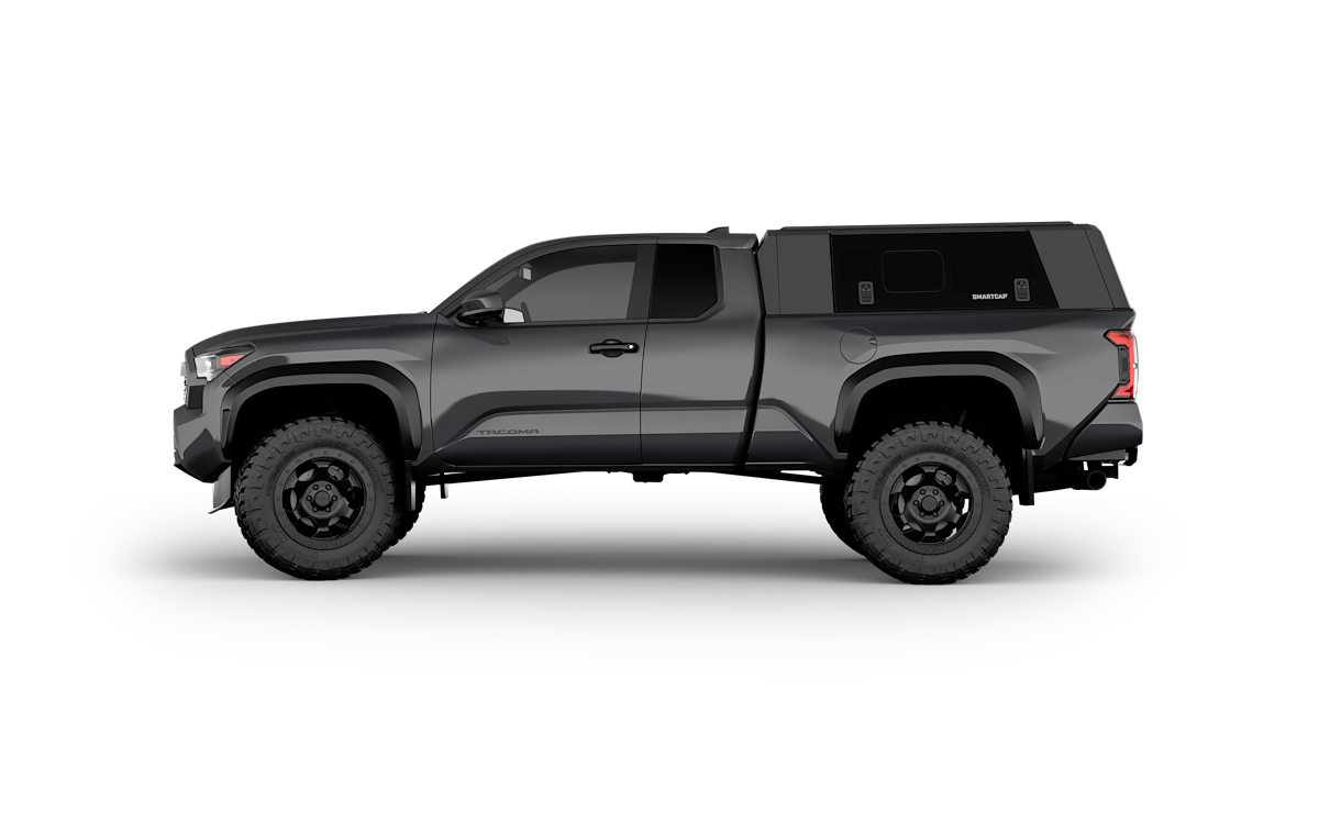 SmartCap Truck Cap, Holds Up To 330 lb When Moving And 770 lb When Parked, Matte Black, Stainless Steel - EV1313-MB