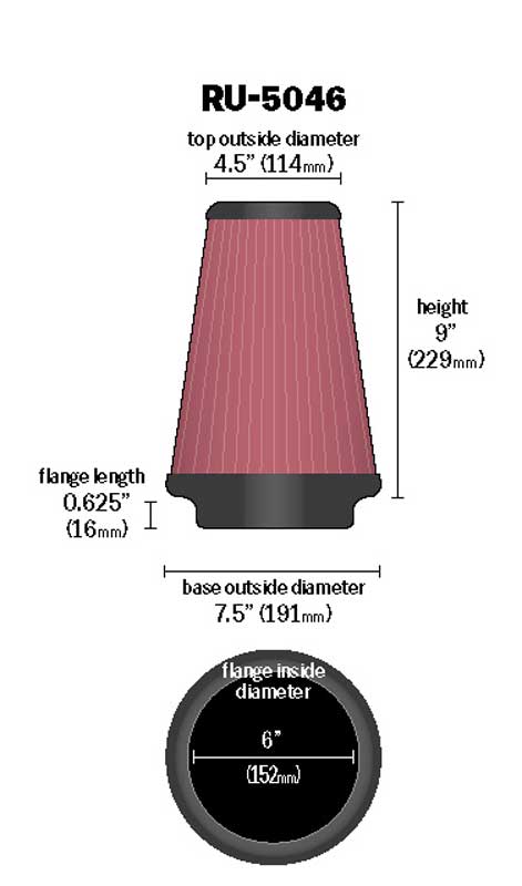 K&N Air Filter Elements RU-5046 product image 3
