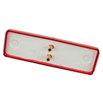 Grote Industries Clearance Light, Incandescent, 3.79 in Length x 1.2 in Width x 0.8 in Height, Red Lens - 46742