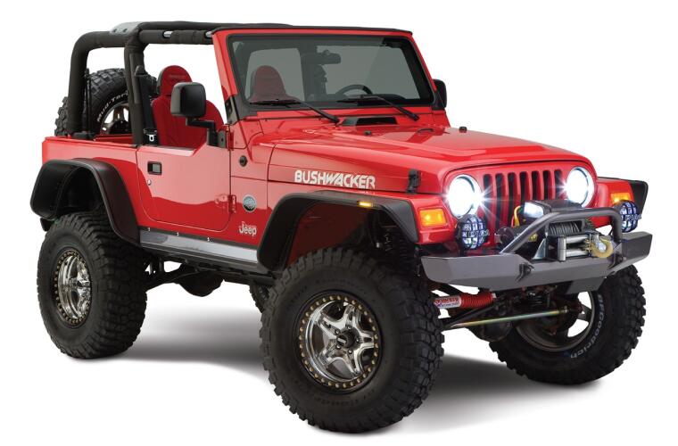 Bushwacker Fender Flare, 6 in Tire Coverage, Matte Black, Dura-Flex  2000 TPO Textured Plastic, Set Of 4 - 10920-07
