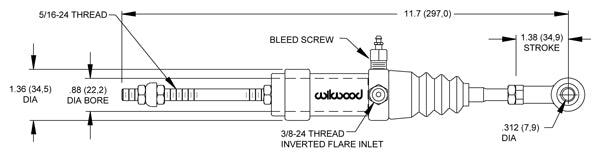 Wilwood Brakes Clutch Slave Cylinders and Components 260-1333 product image 2