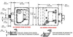 RV Designer Entry Door Handle, Black, Die Cast Zinc Alloy Housing And Steel Strike Plate - T500