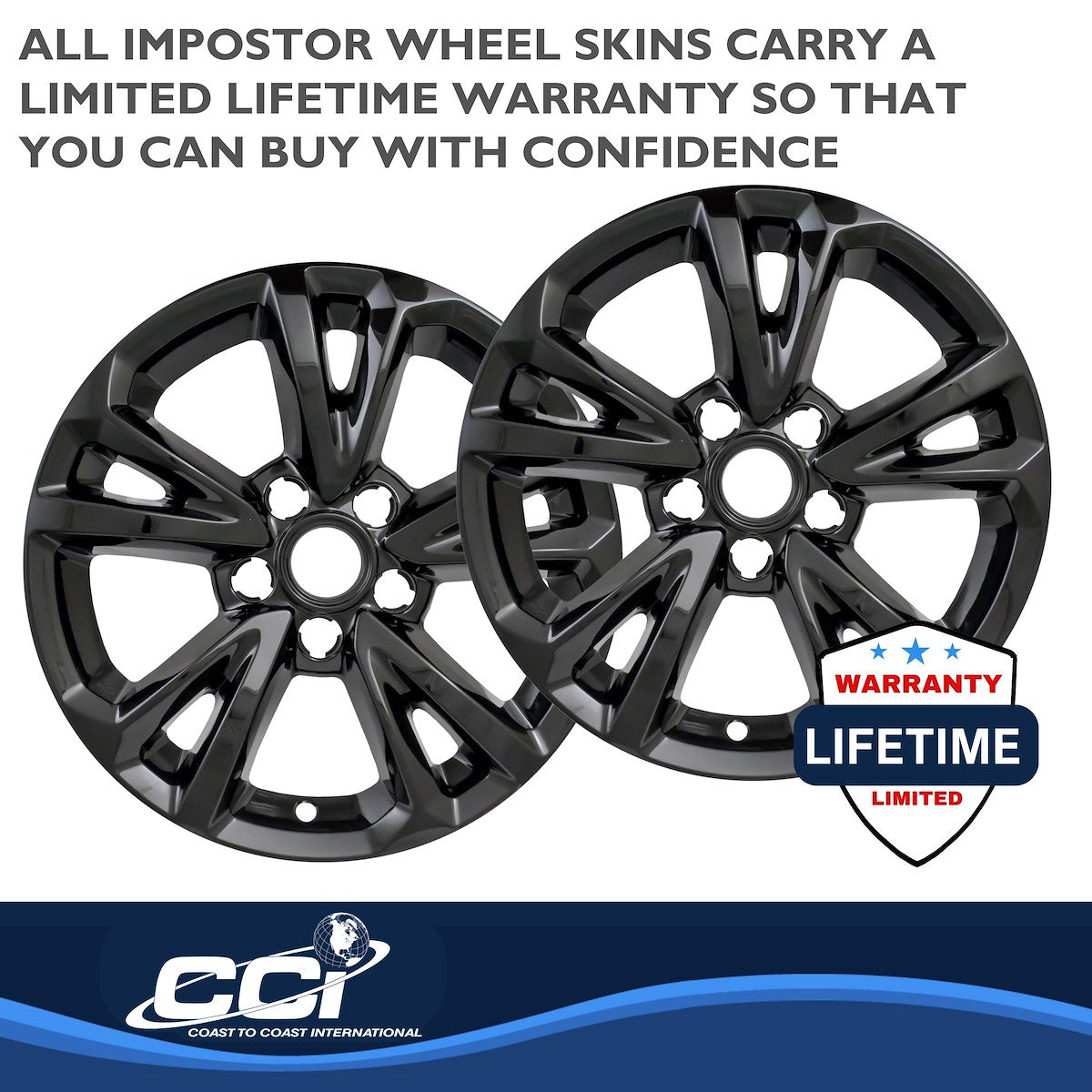 Coast2Coast Wheel Skins & Styled Wheel Covers IWCIMP384BLK product image 3