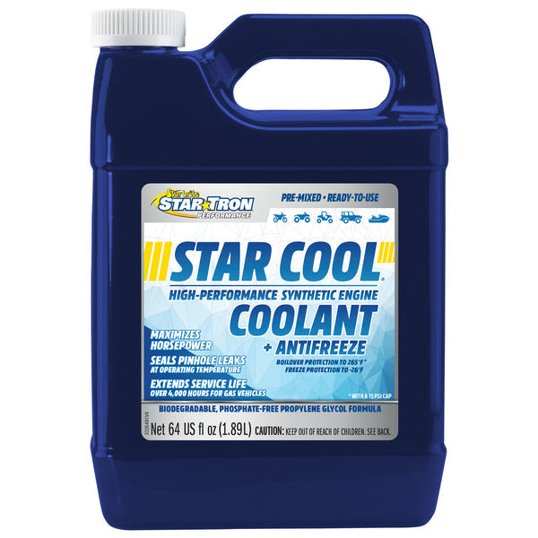 Star Brite Engine Coolant, Blue, Extends Service Life Over 4000 Hours For Gas Vehicle, 64 oz Jug - 033264