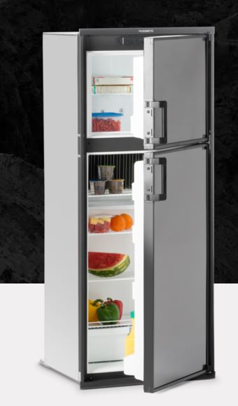 Dometic Refrigerator, Dual Compartment 2 Door Refrigerator With Freezer, 8 Cubic ft, 60-51/64 in Height x 24-7/8 in Width x 26 in Depth - DM2872RBF1