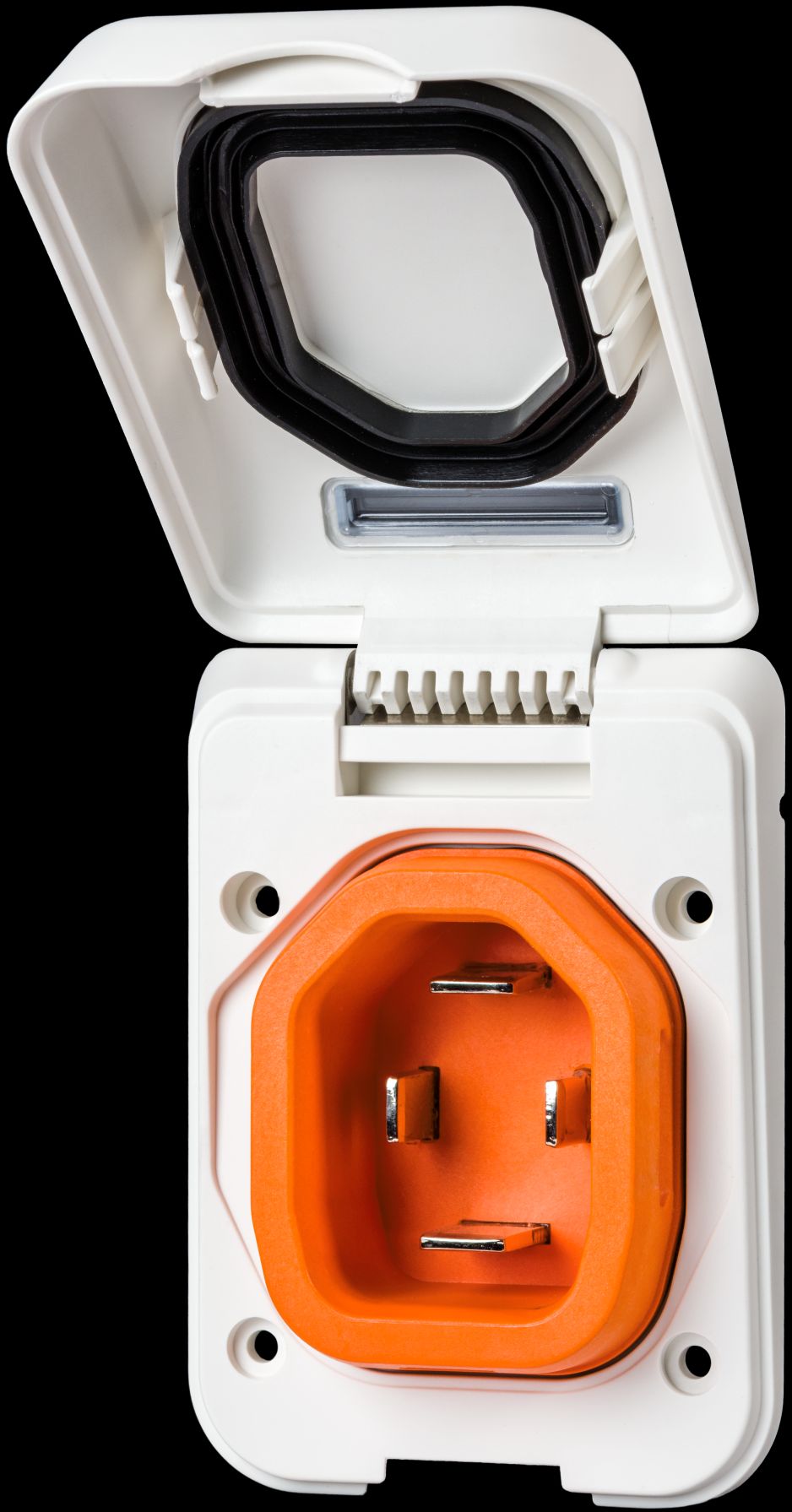 SmartPlug Systems Power Inlet Port, 50 Ampere, 125/250 V, White - BM50PW