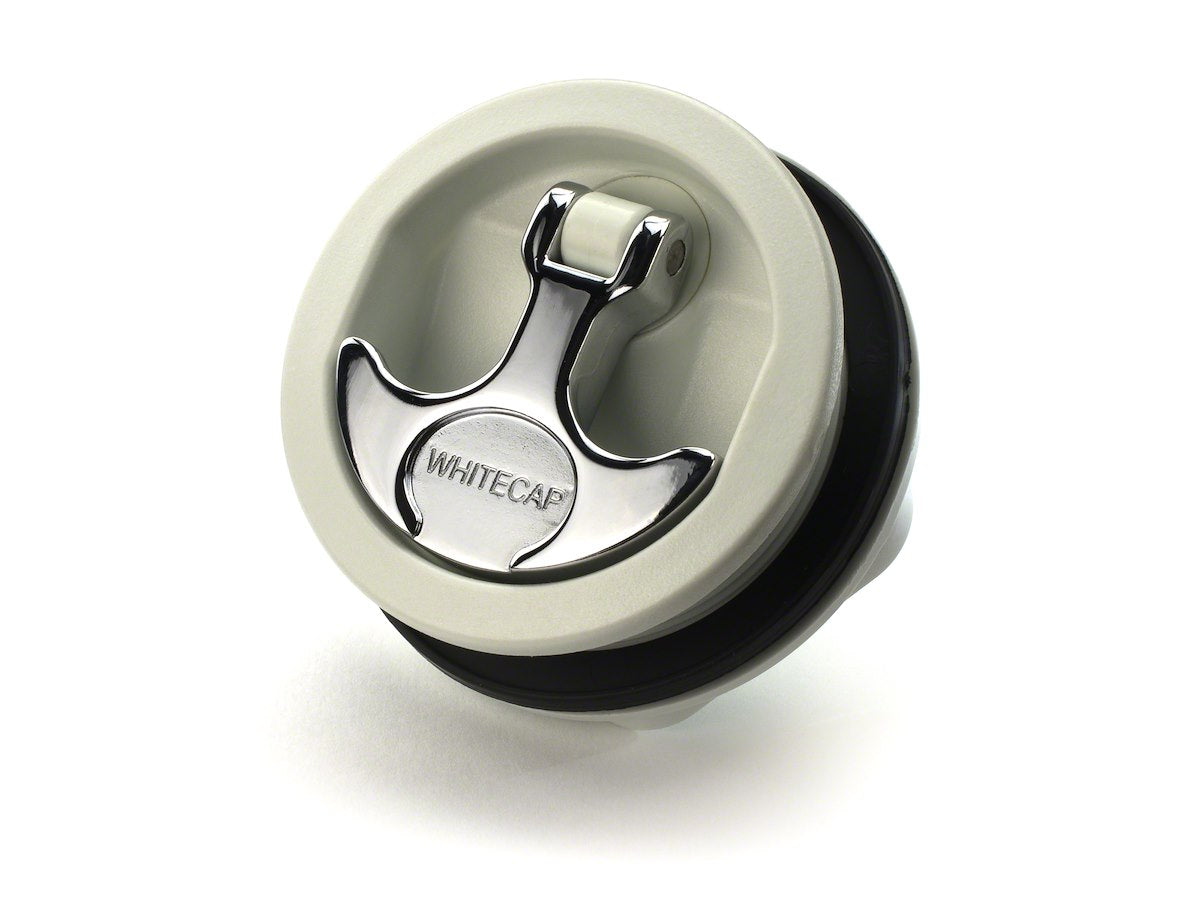 WhiteCap Industries Multi Purpose T Handle Latch, White, 3/8 in shaft - S-0226WC