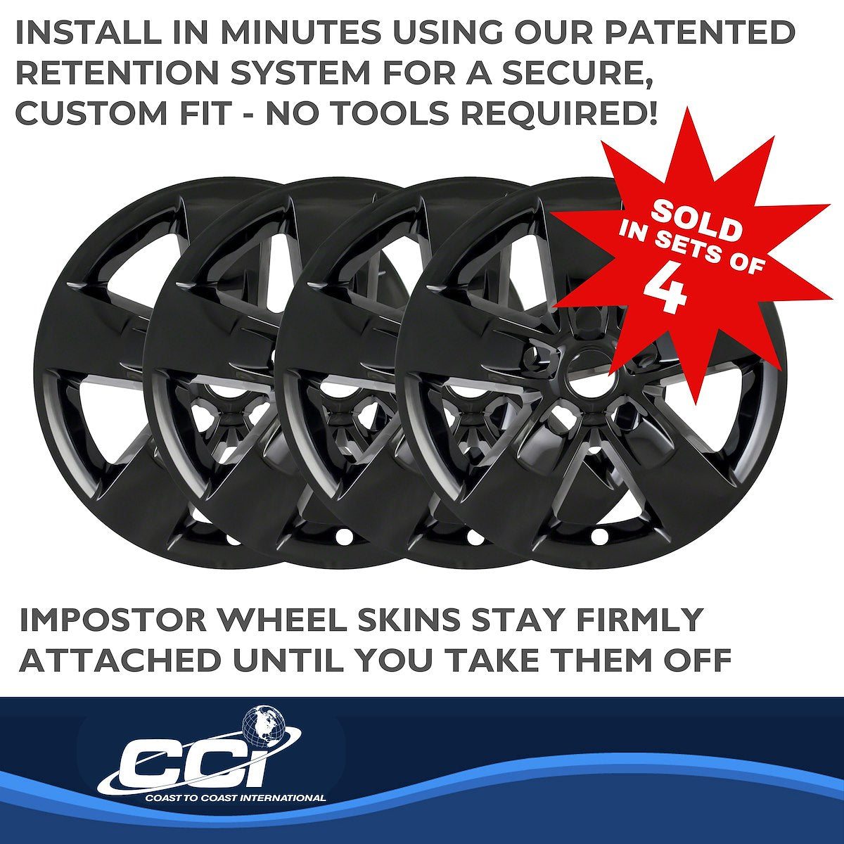 Coast2Coast Wheel Skins & Styled Wheel Covers IWCIMP345BLKN product image 4