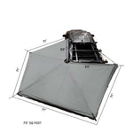 Overland Vehicle Systems Awning, Nomadic 270LTE, 75 Square ft of Cover, 280G Poly Cotton - 19679907