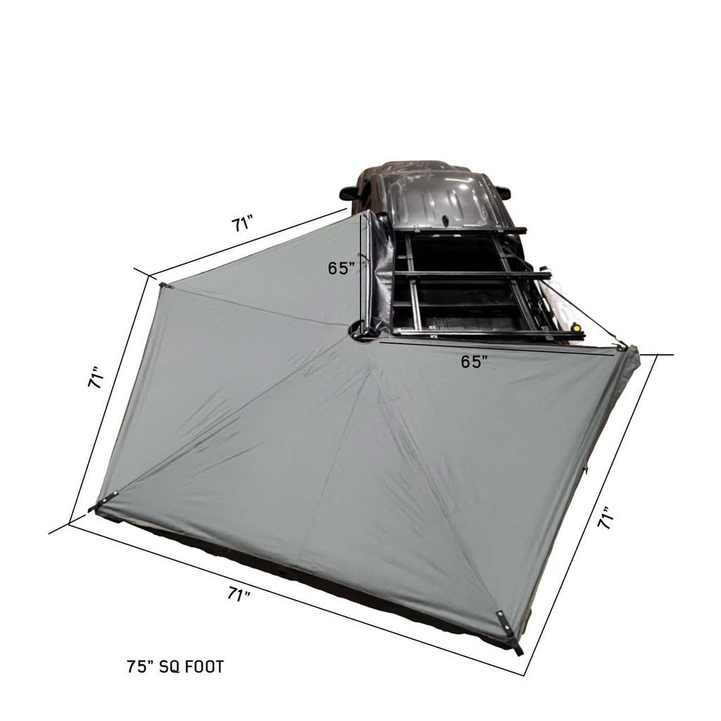 Overland Vehicle Systems Awning, Nomadic 270LTE, 75 Square ft of Cover, 280G Poly Cotton - 19679907