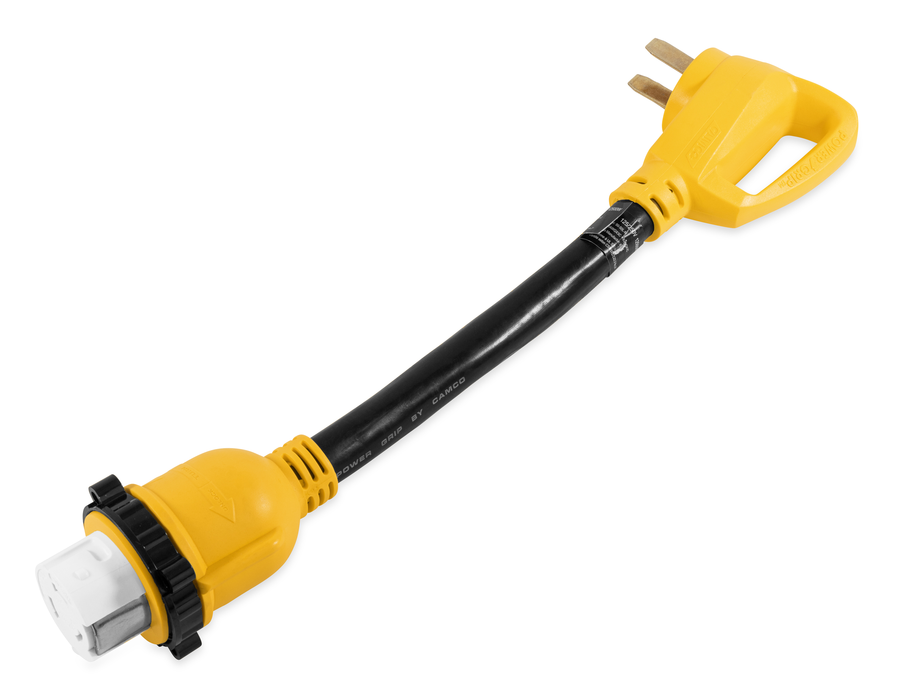 Camco Power Cord Adapter, 50 amp Male To 50 amp Female, 50 amp, 18 in Length - 55552