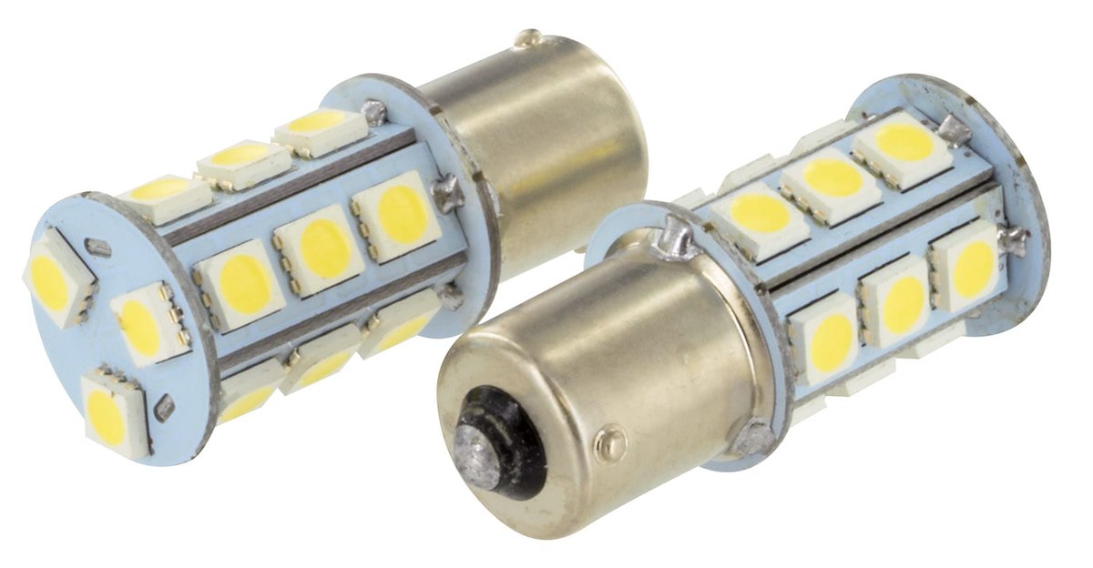 Valterra Multi Purpose Light Bulb - LED, Replacement For 1141/1156 Bulbs, LED Tower Bulb, Cool White/Daylight/Bright White, Pack Of 2 - DG72623VP