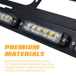 Putco Strobe Light Kit, Three High-Intensity TIR LED Strobe Modules, Black Rectangular Housing, LED Bulb - 955001