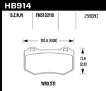Hawk Performance Disc Brake Pads HB914Z.580 product image 2