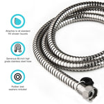 Dura Faucet Shower Head Hose, 60 in Length, Polished Chrome Plated/Stainless Steel - DF-SA200-CP